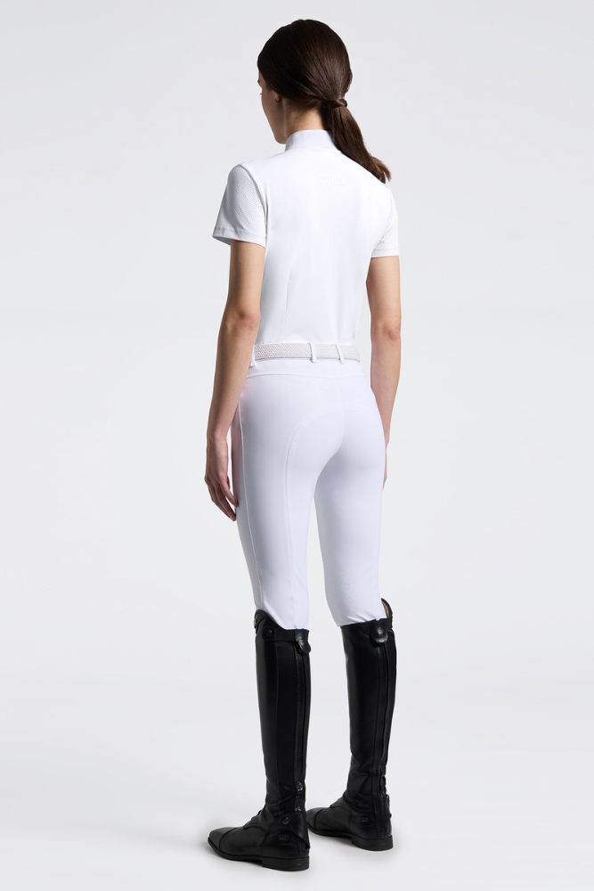 Perforated Jersey Inserts S/S Shirt - White
