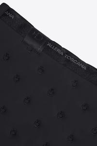 Embroidery Quilted Jump Pad - Black/Black