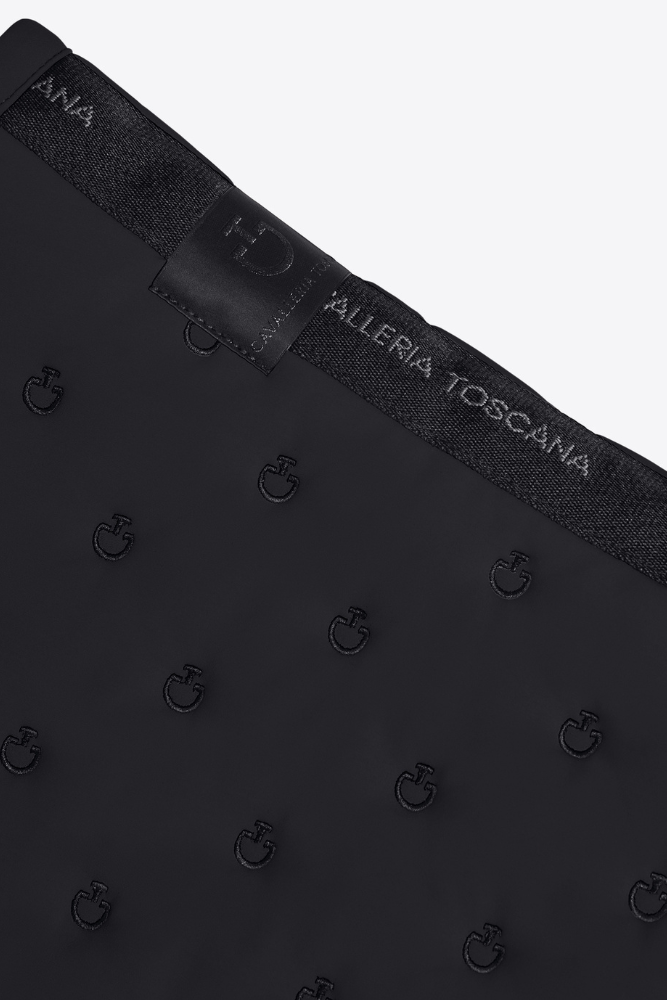 Embroidery Quilted Jump Pad - Black/Black
