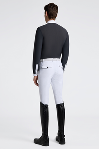 Men's Long Sleeve Jersey Competition Shirt w Pocket - Charcoal