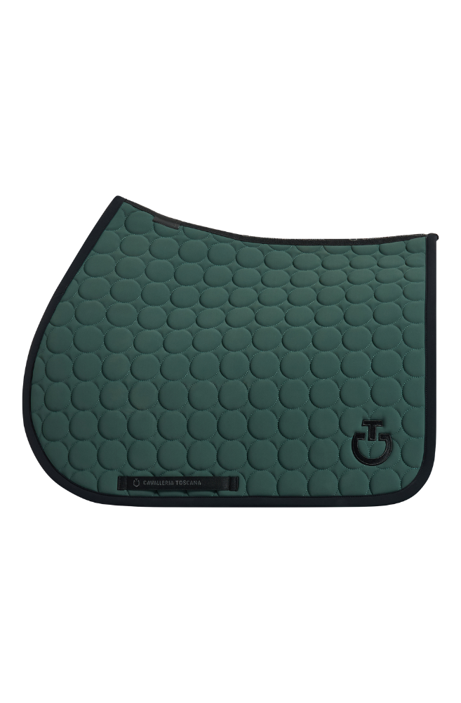 Circle Quilted Jump Pad & Jersey Earnet - Jungle Green/Black