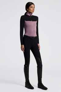 Tech Wool Half Zip Training Polo - Grape Shake/Black