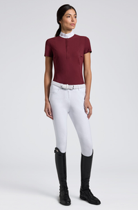 CT Perforated Jersey S/S Competition Shirt - Bordeaux