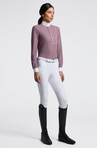 CT Stripes L/S Pique Competition Shirt - Grape Shake