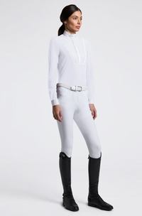 CT Stripes L/S Pique Competition Shirt - White