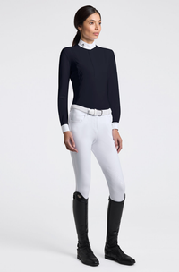 CT Perforated Jersey L/S Competition Shirt - Navy