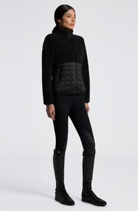 CT Teddy Bear Fleece & Nylon Zip Up Jacket - Black