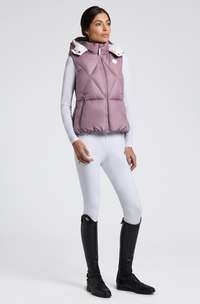 CT Hooded Down Padded Nylon Vest - Grape Shake