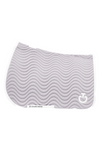 Quilted Wave Jumping Saddle Pad - Light Grey