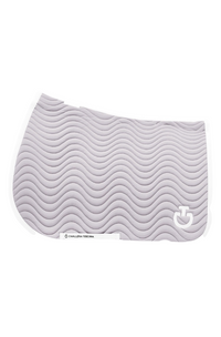 Quilted Wave Jumping Saddle Pad - Light Grey