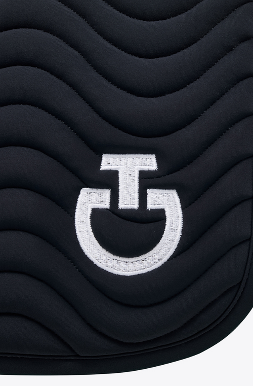 Quilt Wave Jumping Saddle Pad - Navy