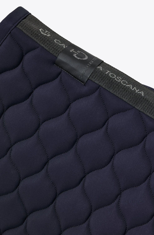 Circular Quilted Jumping Saddle Pad - Navy