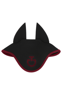 Diamond Quilted Jump Pad & Jersey Earnet - Black/Bordeaux Full