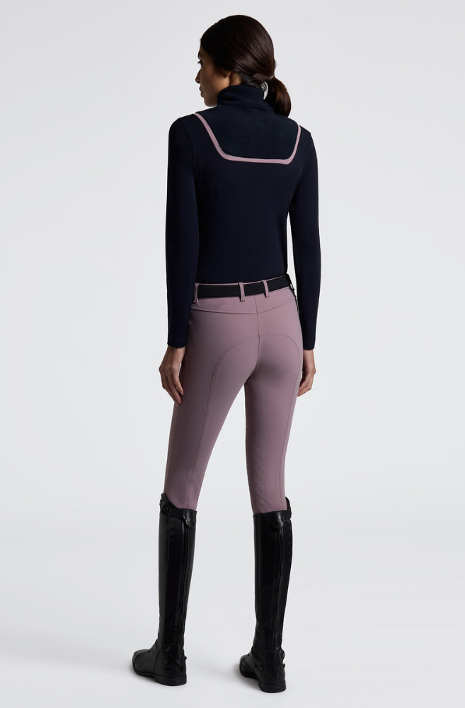 Warm Jersey w Fleece Insert L/S Training Polo - Navy