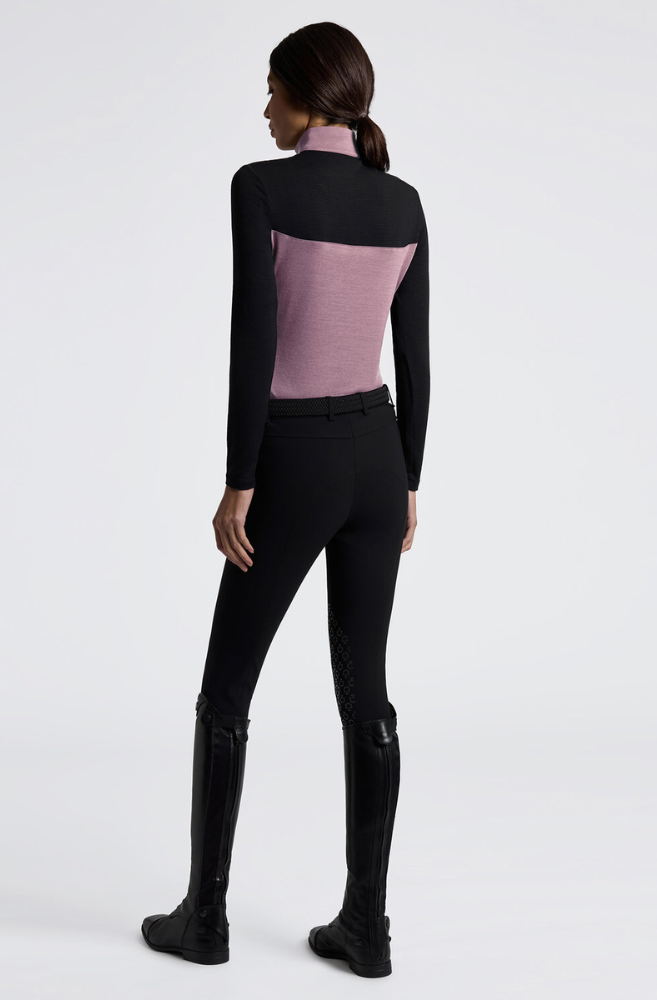 Tech Wool Half Zip Training Polo - Grape Shake/Black