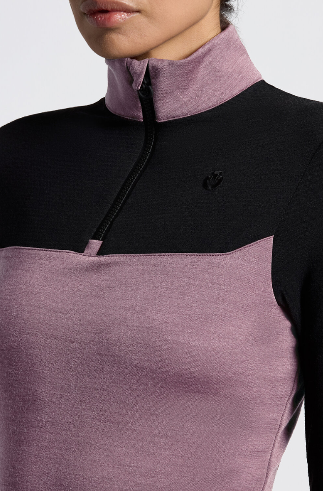 Tech Wool Half Zip Training Polo - Grape Shake/Black
