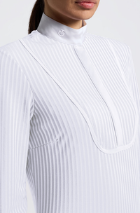 CT Stripes L/S Pique Competition Shirt - White