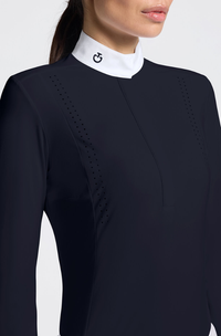 CT Perforated Jersey L/S Competition Shirt - Navy