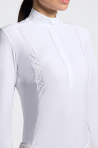 CT Perforated Jersey L/S Competition Shirt - White