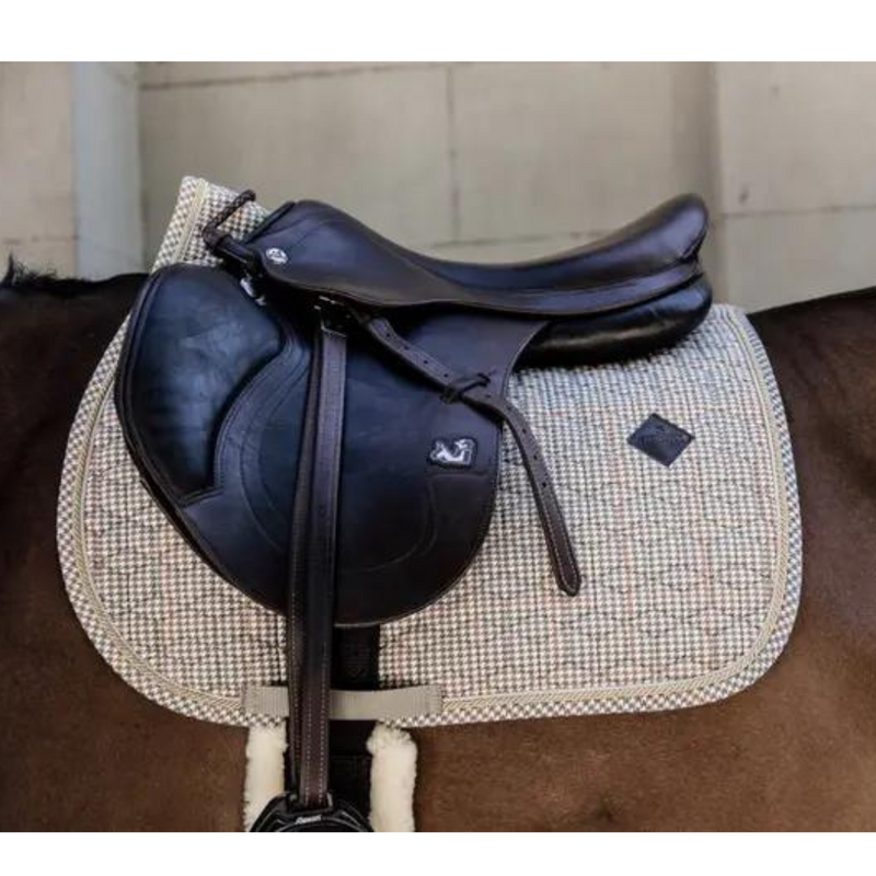 Pied-de-Poule Saddle Jump Pad - Beige