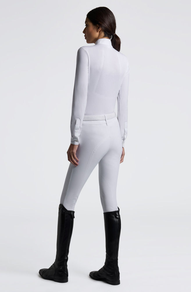 CT Perforated w Tech Knit L/S Competition Shirt - White