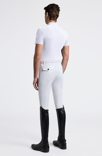 Men's Short Sleeve Jersey Competition Shirt w Pocket - White