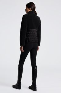 CT Teddy Bear Fleece & Nylon Zip Up Jacket - Black