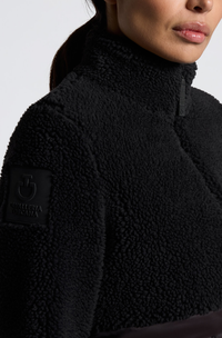 CT Teddy Bear Fleece & Nylon Zip Up Jacket - Black