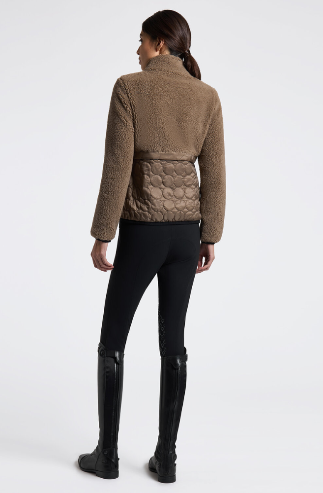 CT Teddy Bear Fleece & Nylon Zip Up Jacket - Walnut