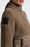 CT Teddy Bear Fleece & Nylon Zip Up Jacket - Walnut