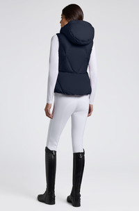 CT Hooded Down Padded Nylon Vest - Navy