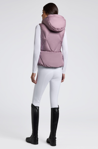CT Hooded Down Padded Nylon Vest - Grape Shake