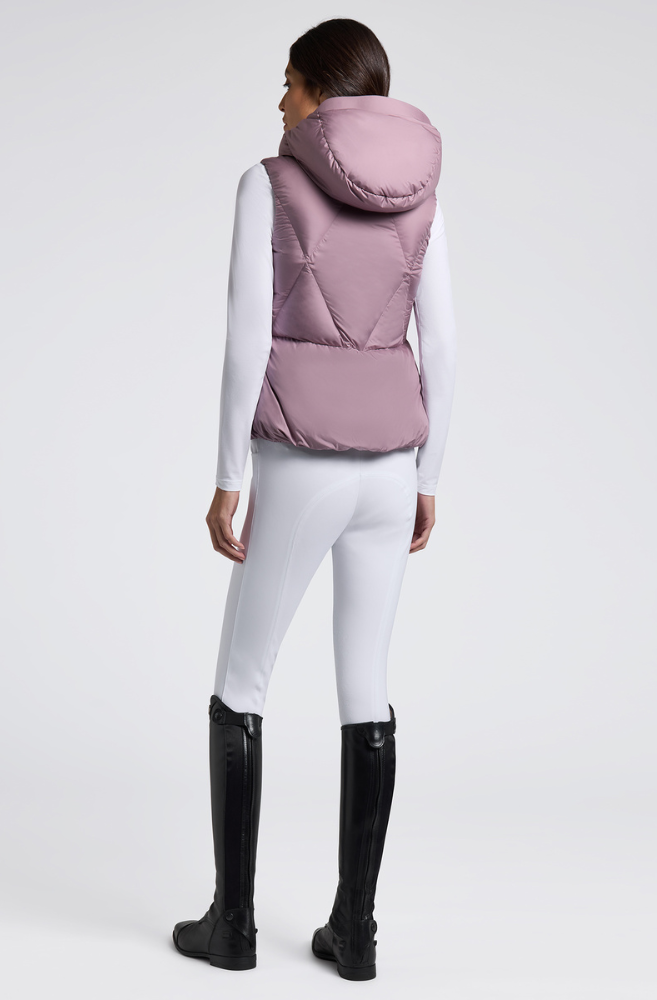 CT Hooded Down Padded Nylon Vest - Grape Shake