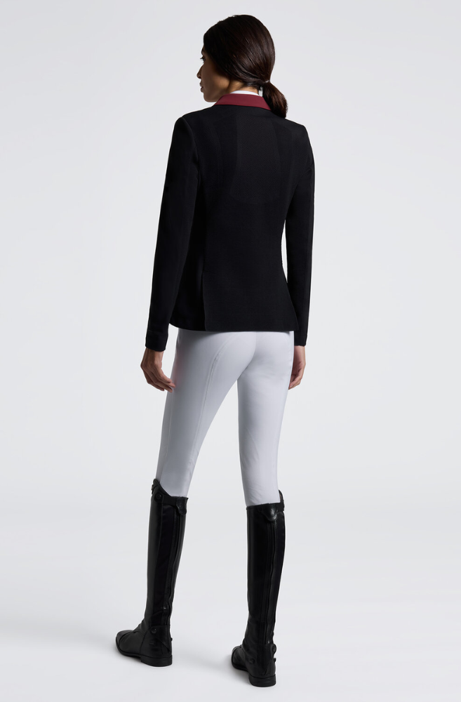 R-Evolution Light Tech Knit Zip Riding Jacket -Black/Bordeaux