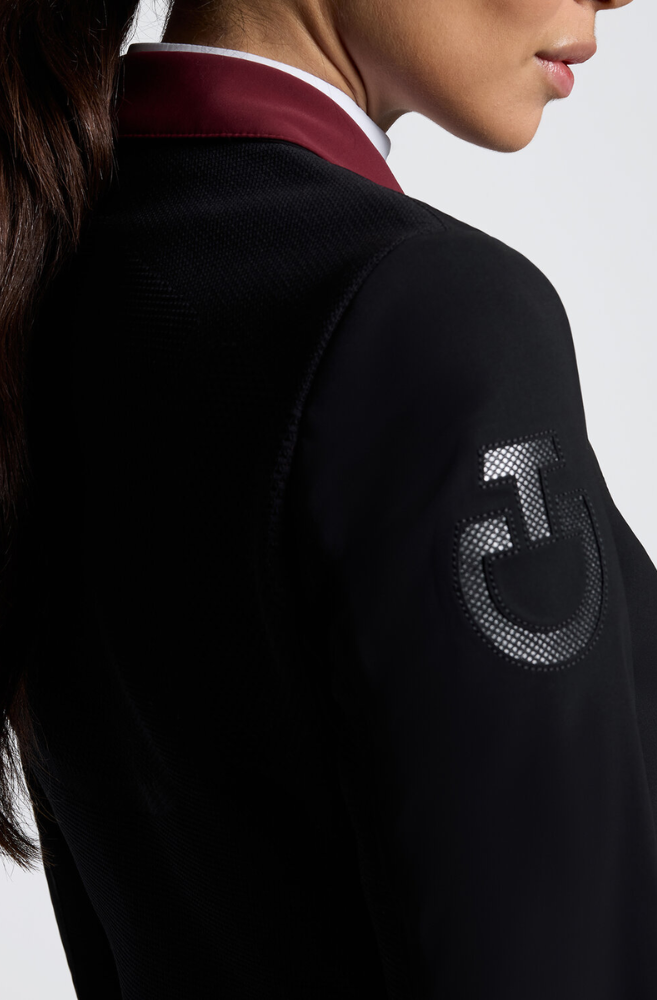 R-Evolution Light Tech Knit Zip Riding Jacket -Black/Bordeaux