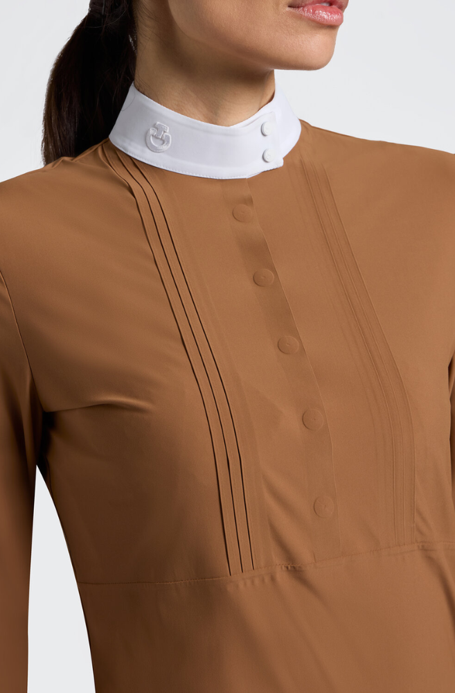CT Heat Sealed Bib L/S Competition Shirt - Camel