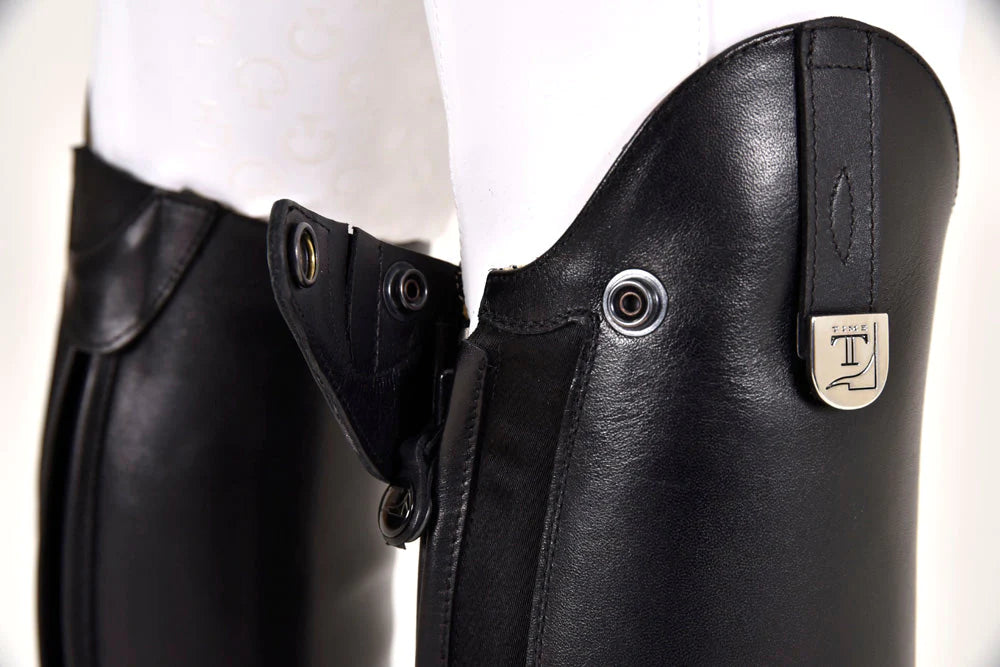 Sofia Boots Black - Patent Border with Swarovski Crystals