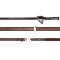 US Jumping 1/2" Hunter Reins - Brown Full