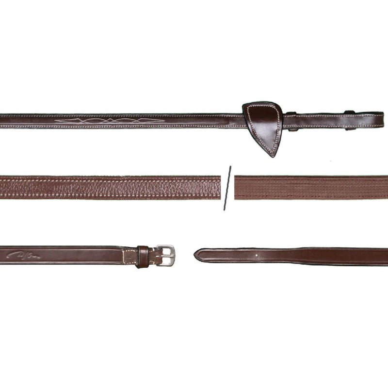 US Jumping 1/2" Hunter Reins - Brown Full