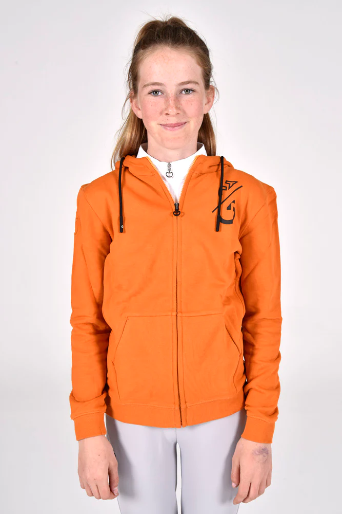 Girl's Train Sweatshirt - Burnt Orange (Childs 14)