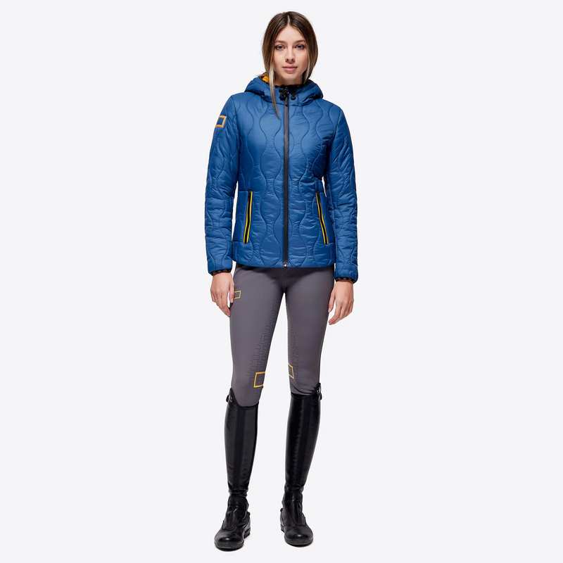 Nylon Hooded Puffer Jacket - Classic Blue