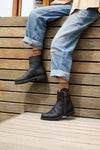 Inclement Cropped Tassel Boot - Black