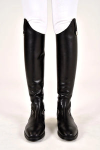 Sofia Boots Black - Patent Border with Swarovski Crystals