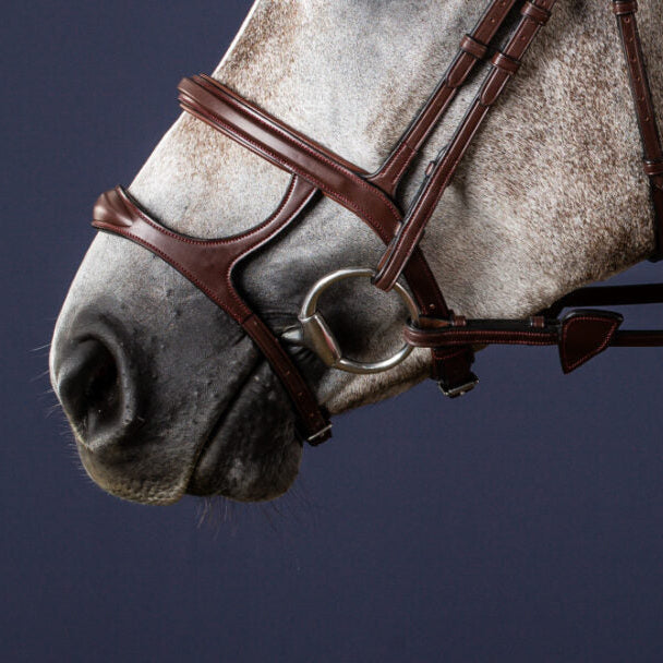 New English Double Noseband - Brown