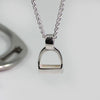 Sterling Silver Stirrup Pendant Plain Small
