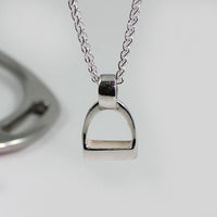 Sterling Silver Stirrup Pendant Plain Small