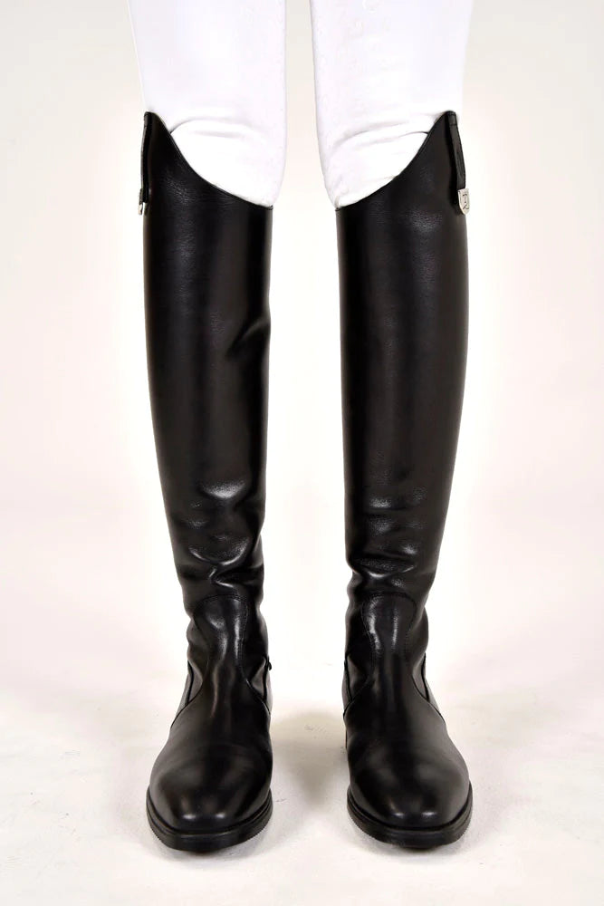 Sofia Boots Black - Patent Border with Swarovski Crystals