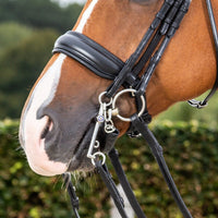 New English Matte Large Crank Noseband - Black