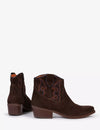 Cassidy Suede Embroidered Boot - Bitter Chocolate