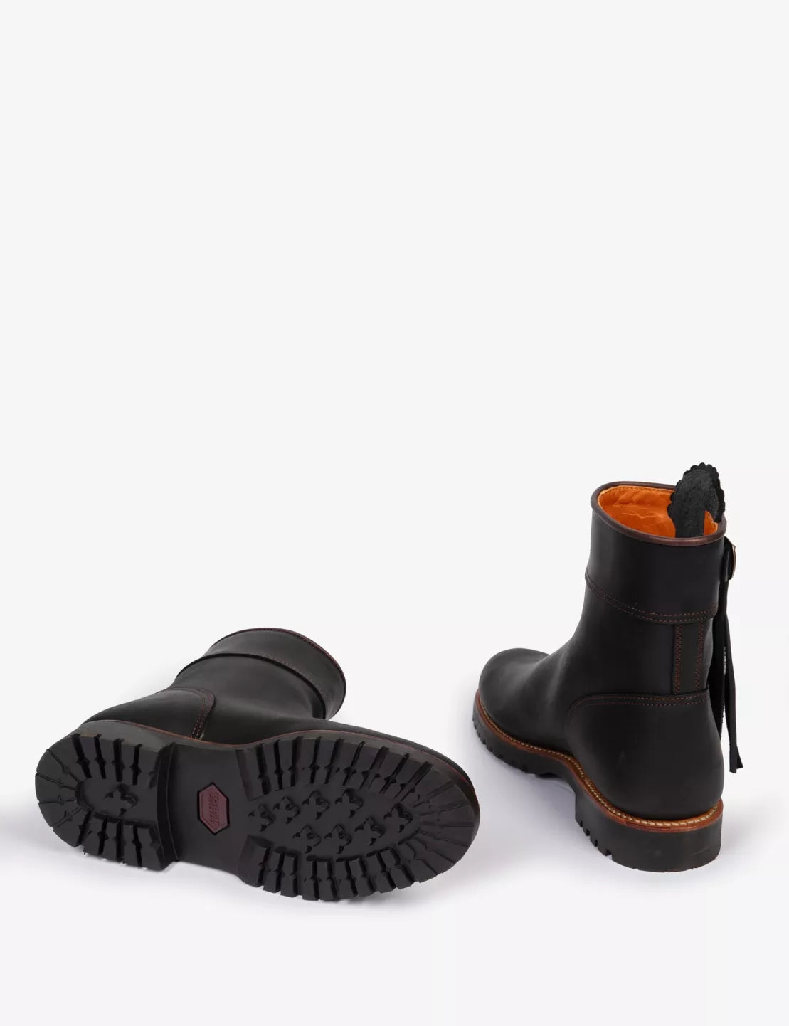 Inclement Cropped Tassel Boot - Black